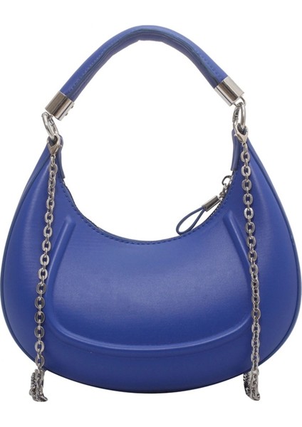 Pembe Kadın Pu Deri Hobo Çanta Moda Çanta Şık Katı Omuz Crossbody Çanta Tüm Eşleşen Zincir Kayış Debriyaj Çanta (Yurt Dışından) fiyatları