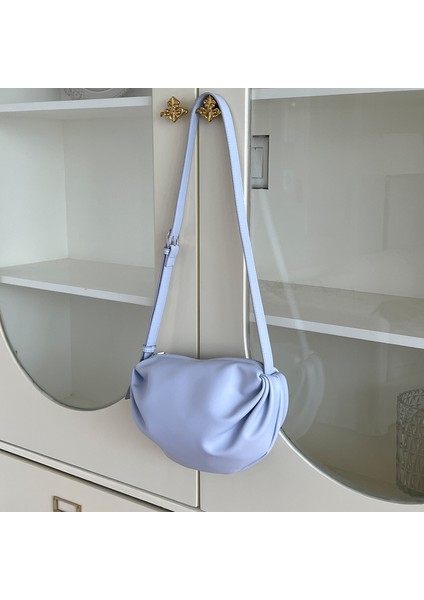 Bej 2023 Moda Yeni Kadınlar Için Plicated Omuz Çantaları Yumuşak Pu Deri Tüm Maç Çantaları Düz Renk Crossbody Çanta Tüm Satış (Yurt Dışından)