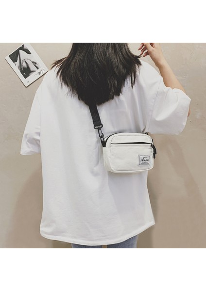 G Kadın Çantası Unisex Fanny Crossbody Çanta Rahat Düz Renk Eğilim Kare Omuz Paketi Harajuku Kore Tarzı Çanta Poşet Hediye (Yurt Dışından)