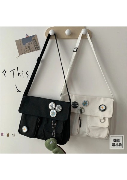 Beyaz Kurbağa Jooyedeer Kadın Kanvas Messenger Çanta Büyük Öğrenci Kapasitesi Crossbody Çanta Bayan Moda Omuz Çantası Yürüyüş Rahat Çanta Büyük (Yurt Dışından) fiyatları