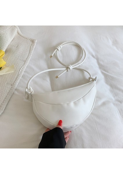 Beyaz Omuz Çantası Markalı Kadın Omuz Çantası 2022 Kadınlar Için Yüksek Kaliteli Pu Deri Crossbody Çanta Yaz Trendy Çantalar ve Cüzdanlar Kadın Tote (Yurt Dışından)