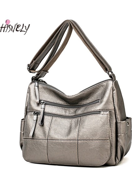 Siyah Sıcak Yumuşak Deri Lüks Bayanlar El Çantaları Kadın Kadınlar Için Crossbody Çanta Omuz Messenger Çanta Iplik Ana Kesesi Femme Bolsa (Yurt Dışından) fiyatları