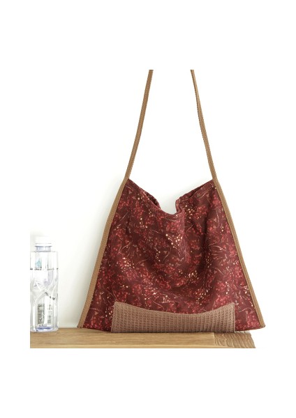 Kırmızı Kadın Moda Pamuk Yumuşak Kumaş Boho Chic Çiçek Hımbıl Hobo Çanta Kadın Rahat Bohemian Hippi Çingene Ibiza Omuz Çantası Çanta (Yurt Dışından)