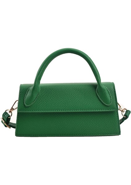Yeşil Omuz Çantası Kadın Çanta 2023 Trendy Deri Küçük Debriyaj Çantalar Kadınlar Için Saf Renk Lüks Marka Crossbody Omuz Çantası Kadın Çanta Çanta (Yurt Dışından)