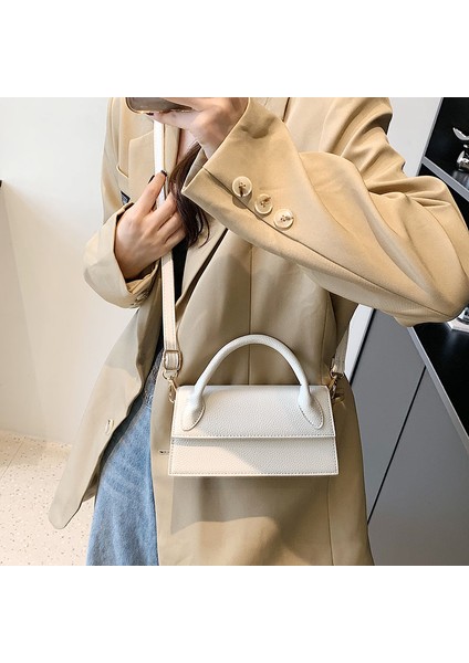 Yeşil Omuz Çantası Kadın Çanta 2023 Trendy Deri Küçük Debriyaj Çantalar Kadınlar Için Saf Renk Lüks Marka Crossbody Omuz Çantası Kadın Çanta Çanta (Yurt Dışından)