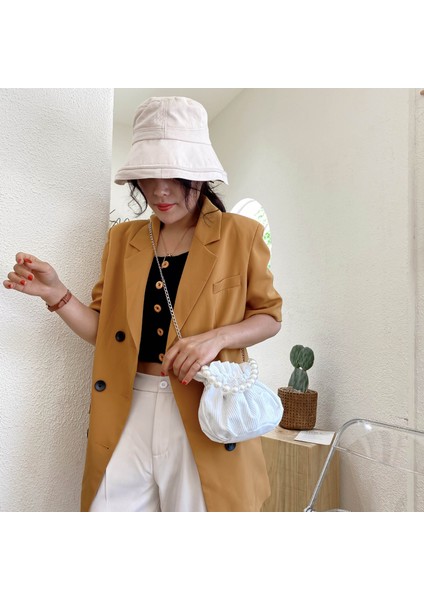 Siyah Moda Bulut Çanta Kadın Boncuklu Çanta Küçük Kadın Zincir Crossbody Çanta Ipek Tote El Çantası Şık Bayan Çanta Cep Telefonu Çantaları (Yurt Dışından) fırsatları