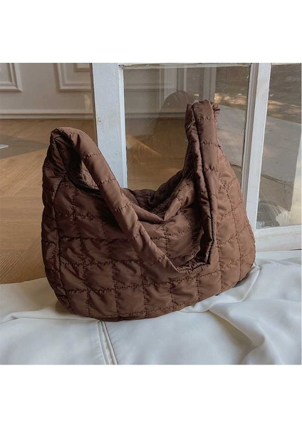 Siyah Kadın Moda Hamur Çantası Kadın Basit Düz Renk Omuz Crossbody Çanta Bayanlar Tüm Maç Rahat Büyük Kapasiteli Tote Çanta (Yurt Dışından)