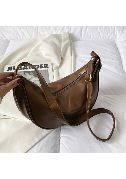 Siyah Moda Omuz Çantaları Kadın Yumuşak Deri Crossbody Çanta Bayanlar Vintage Çanta Tasarımcısı Ana Kesesi Yüksek Kaliteli Katı Hobos Çanta (Yurt Dışından) fiyatları