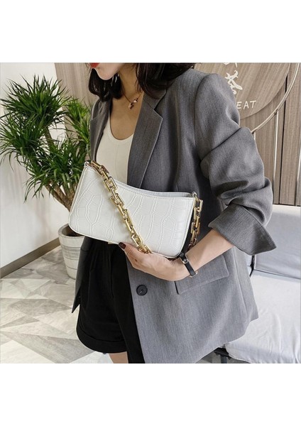 Kadınlar Için Lavanta Timsah Omuz Çantası Zincirler Sling Çanta ve Cüzdanlar Pu Deri Hobos Timsah Çanta ve Cüzdanlar Bayanlar Moda Debriyaj Çanta (Yurt Dışından) fırsatları