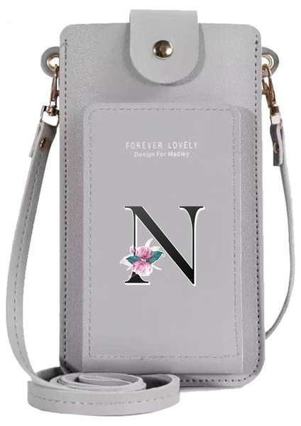 1WHITEMARBLEN Dokunmatik Ekran Cep Telefonu Çantası Kadın Crossbody Omuz Çantaları Kart Sahibinin Kadın Cüzdanları Whitemarble Baskı Düğmeleri Çanta Çanta (Yurt Dışından)