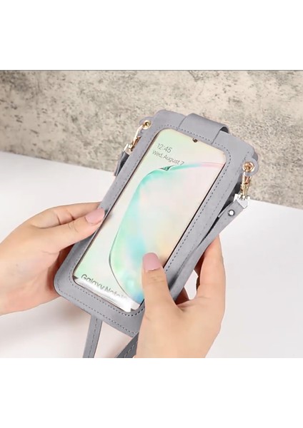 1WHITEMARBLEN Dokunmatik Ekran Cep Telefonu Çantası Kadın Crossbody Omuz Çantaları Kart Sahibinin Kadın Cüzdanları Whitemarble Baskı Düğmeleri Çanta Çanta (Yurt Dışından) fırsatları