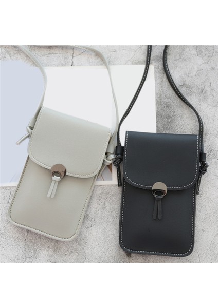 Açık Gri 3 Şeffaf Dokunmatik Ekran Retro Basit Cep Telefonu Çantası 2022 Kadın Pu Zincir Messenger Çanta Küçük Flap Çanta Mini Omuz Çantası (Yurt Dışından) modelleri