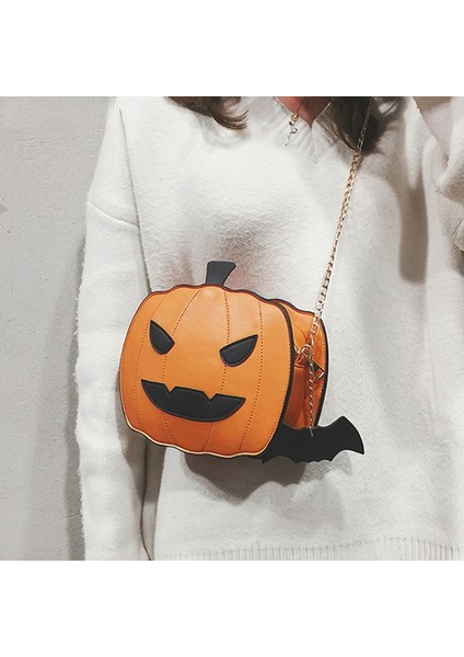 B2 16X16X16 cm Komik Güzel Kabak Çanta Cadılar Bayramı Şeker Çantası Kız Omuz Messenger Çanta Bayanlar Messenger Omuz Çantası Rahat Çanta Çanta (Yurt Dışından) modelleri