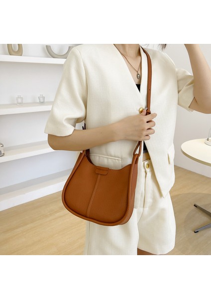 Kadınlar Için Mavi Yeni Kahverengi Yumuşak Deri Omuz Çantaları Moda Hobo Çanta Küçük Moda Crossbody Çanta Kızlar Ana Kesesi Tasarımcı Çanta (Yurt Dışından) fırsatları