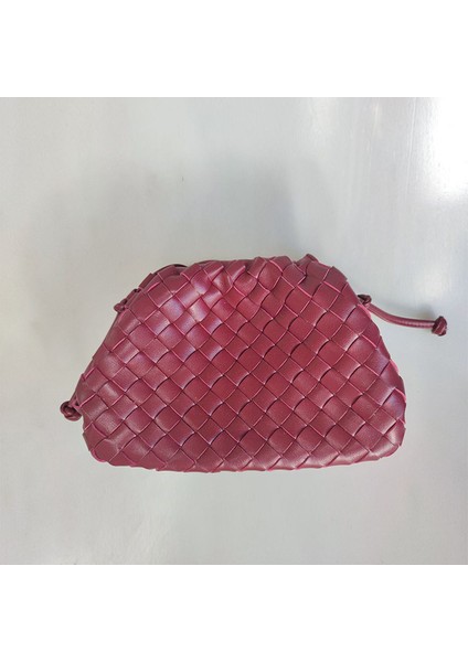 Şarap Kırmızısı Yüksek Kaliteli Örgü Kadın Lüks Çanta Kadın Trend Basit Crossbody Omuz Çantası Kadın 2022 Marka Tasarımcısı Bayan Debriyaj Çanta (Yurt Dışından)
