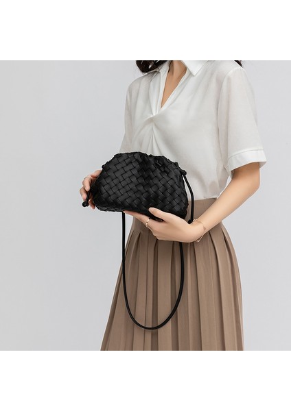 Şarap Kırmızısı Yüksek Kaliteli Örgü Kadın Lüks Çanta Kadın Trend Basit Crossbody Omuz Çantası Kadın 2022 Marka Tasarımcısı Bayan Debriyaj Çanta (Yurt Dışından)