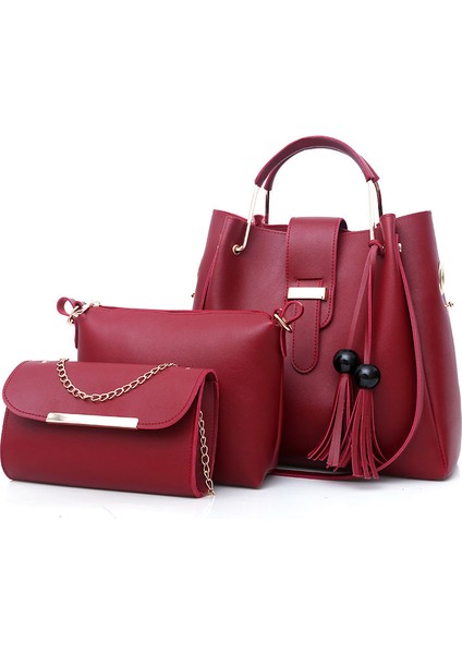 Zong 3 Parça Set Kompozit Çanta Yüksek Kaliteli Pu Deri Kadın Çanta Bayanlar Moda Küçük Omuz Crossbody Çanta Ana Kesesi E268 (Yurt Dışından) fırsatları
