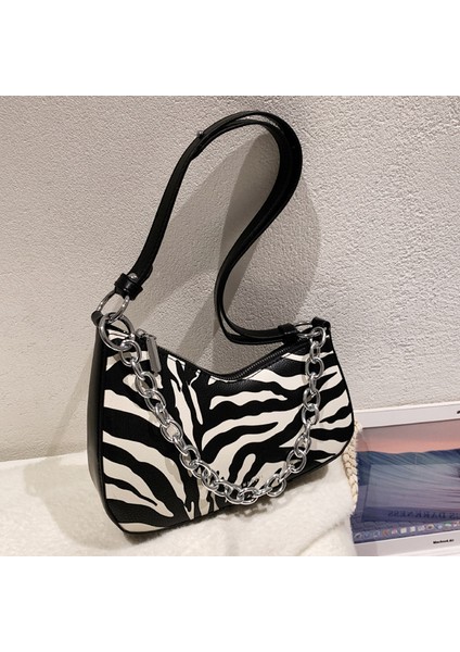 Mavi Omuz Çantası Basit Fransız Omuz Çantaları Kadınlar Için Pu Deri Vintage Omuz Çantaları ile Metal Zincir Kadın Crossbody Çanta Kadın Çanta (Yurt Dışından) fiyatları