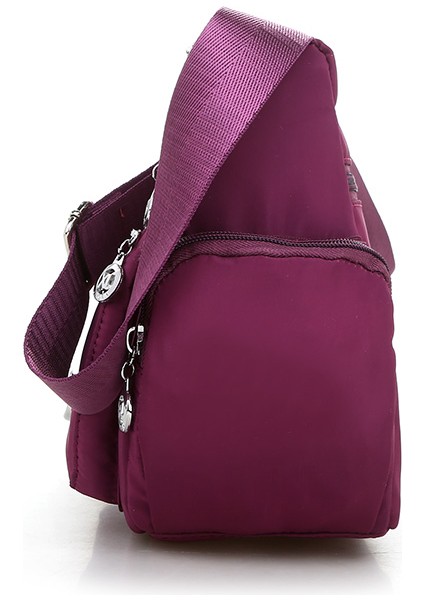 Kumral Hafif Omuz Çantası Katı Sözleşmeli Joker Messenger Çanta Daha Fazla Fermuarlı Su Geçirmez Oxford Crossbody Çanta Pratik Hobos Yumuşak (Yurt Dışından) fırsatları