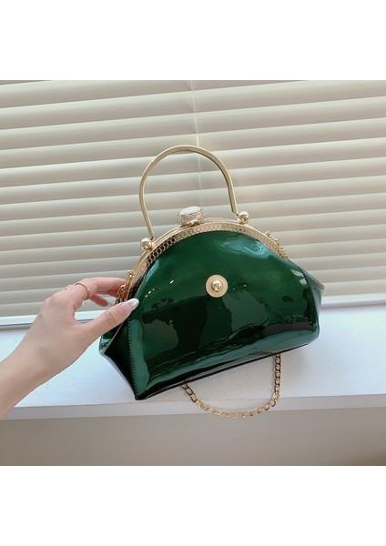 Yeşil Rugan Kadın Parti Düğün Çantaları Marka Tasarımcısı Kadın Çanta Omuz Çantaları Kadınlar Için Elmas Debriyaj Crossbody Çanta (Yurt Dışından)