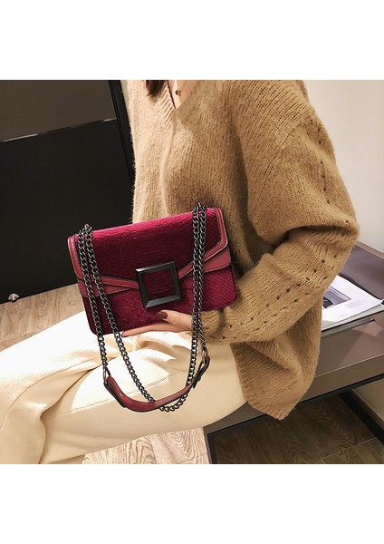 Yeşil 2022 Moda Yılan Derisi Kadife Omuz Messenger Crossbody Çanta Kadın Çanta Vintage Bayanlar Debriyaj Rahat Kılıf Kadın Çanta (Yurt Dışından) indirimleri