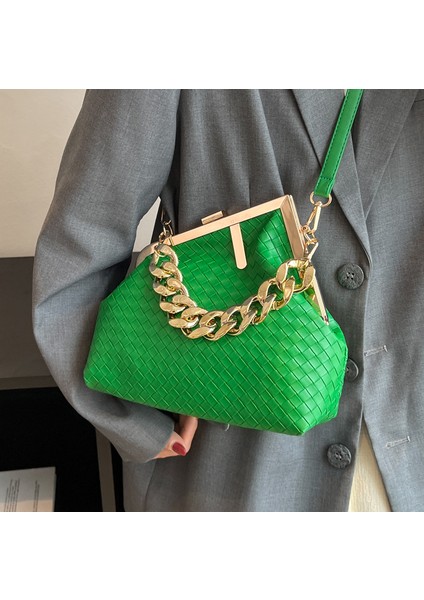Altın Vintage Kova Çanta Dokuma Kadınlar Için Crossbody Çanta Debriyaj Kadın Parti Çanta Çantalar Pu Deri Omuz Askılı Çanta Sac (Yurt Dışından) fırsatları