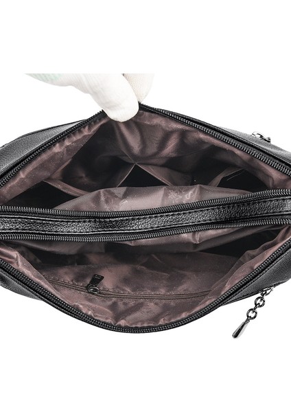Siyah Büyük Kapasiteli Vintage Kadın Omuz Çantası 2022 Yeni Trend Lüks Bayanlar Için Crossbody Çanta Yumuşak Deri Tasarımcı Messenger Çanta (Yurt Dışından) modelleri