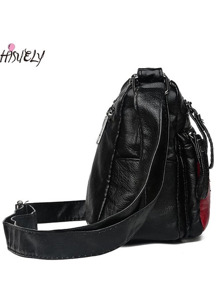 B-1 Vintage Kadınlar Yumuşak Pu Deri Çanta Siyah Messenger Çanta Kadın Casual Tote Omuz Çantası Tasarım Fermuar Bayanlar Bolsa Femininaq4 (Yurt Dışından) indirimleri