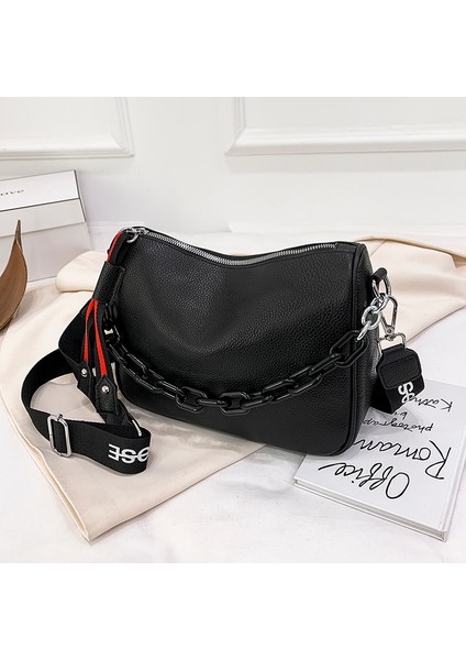 Bej Hakiki Deri Crossbody Çanta Kadın Ünlü Marka Kadın Omuz Çantası Moda Geniş Omuz Askısı Yumuşak Küçük Kadın Çantası Bolsa Kesesi (Yurt Dışından) modelleri