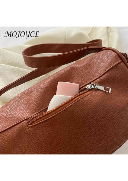 Kahverengi Mektup Baskılı Crossbody Çanta Moda Hamur Torbası Pu Deri Rahat Taşınabilir Hafta Sonu Tatili Için Basit Yumuşak Büyük Kapasiteli (Yurt Dışından) indirimleri