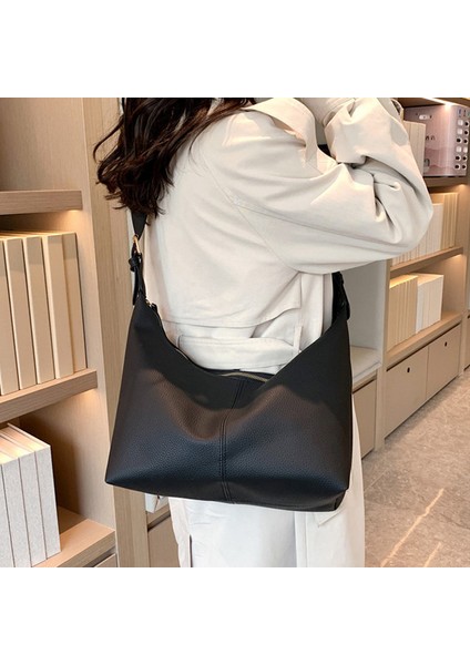 Kahverengi Rahat Büyük Omuz Çantaları Kadınlar Için Yumuşak Pu Deri Crossbody Moda Tasarımcısı Çanta Bayanlar Tote (Yurt Dışından) indirimleri
