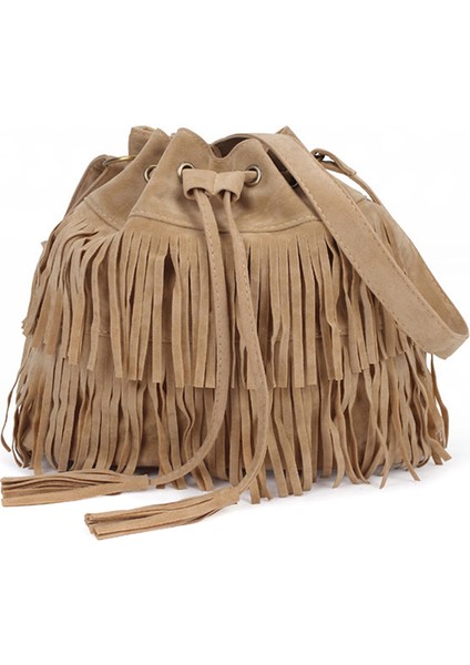 Kahverengi Retro Sahte Süet Saçak Kadın Postacı Çantası Tote Yeni Çanta Püskül Omuz Çantaları Crossbody Çanta Bolsa Feminina (Yurt Dışından) fırsatları