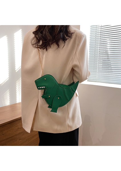 A708-R Komik 3D Karikatür Hayvan Dinozor Stegosaurus T-Rex Çanta Perçin Zinciri Rahat Kadın Crossbody Bolsa Mochila Dinosaurio Kız Çantaları (Yurt Dışından) fırsatları