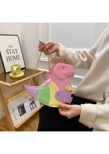 A708-R Komik 3D Karikatür Hayvan Dinozor Stegosaurus T-Rex Çanta Perçin Zinciri Rahat Kadın Crossbody Bolsa Mochila Dinosaurio Kız Çantaları (Yurt Dışından) indirimleri