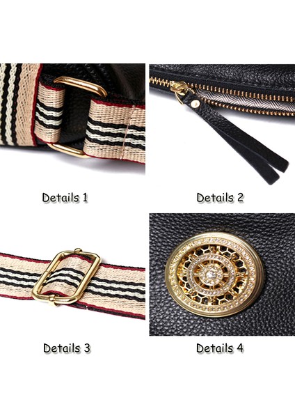 Siyah Moda Lüks Hakiki Deri Çanta Kadınlar Için Rahat Eğilim Yumuşak Dana Messenger Çanta Tasarımcısı Siyah Püskül Omuz Çantası (Yurt Dışından) fırsatları