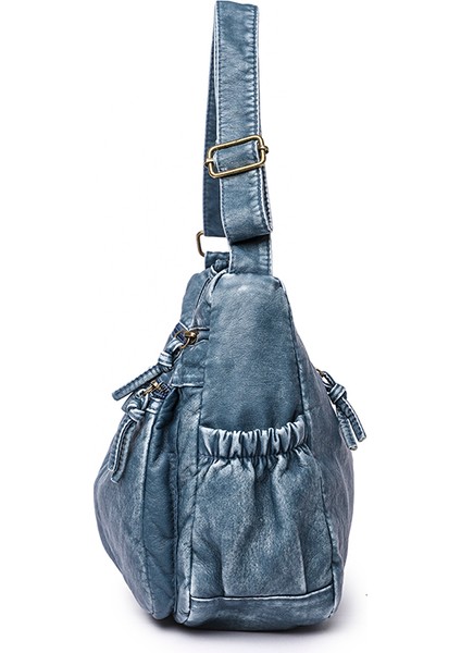 Auburn Kadın Çantası Siyah Kadın Postacı Çantası Yumuşak Yıkanmış Pu Deri Crossbody Çanta Kadın Çanta Vintage Omuz Hobos Tasarımcı (Yurt Dışından) indirimleri