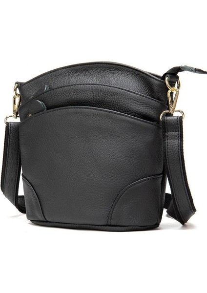 Siyah Johnature Eğlence Kadın Çantası Hakiki Deri 2022 Yeni Vintage Düz Renk Yumuşak Gerçek Dana Çok Yönlü Omuz Crossbody Çanta (Yurt Dışından) modelleri