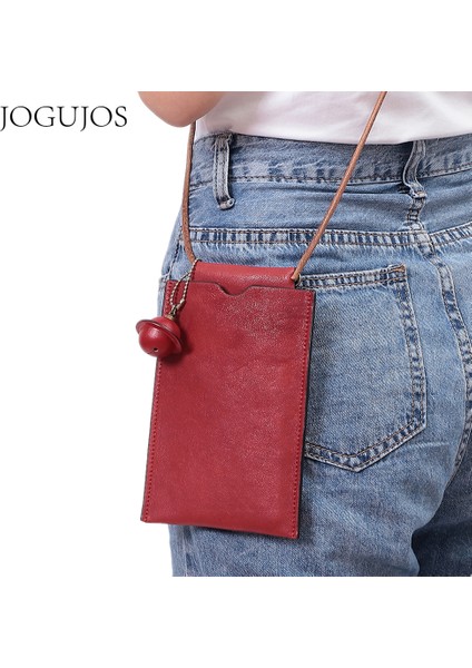 Kahverengi Jogujos Kadınlar Küçük Boy Sevimli Cep Telefonu Çantası Kız Için Hakiki Deri Moda Günlük Cep Telefonu Messenger Mini Bolsa Femle 2022 (Yurt Dışından) fiyatları