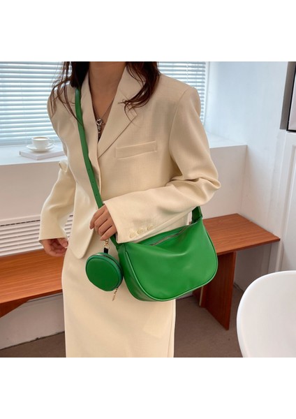 Kahverengi Kadın Postacı Çantaları Pu Deri Basit Omuz Çantaları Tasarımcı Crossbody Çanta Sling Katı Çanta ile Seyahat Için (Yurt Dışından) modelleri