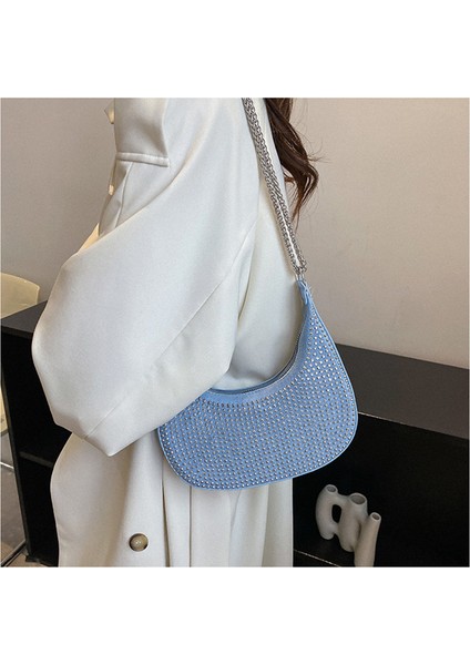 Beyaz Kadın Moda Hobo Omuz Çantası Kadın Taklidi Çanta Marka Trend Koltukaltı Çanta (Yurt Dışından)