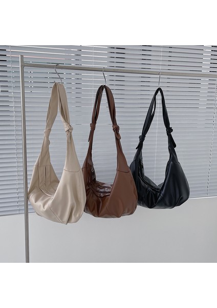 Siyah Fermuarlı Kadın Hobos Çanta Ayarlanabilir Sapanlar Bayan Çanta Pu Deri Yumuşak Orta Kadın Omuz Crossbody Çanta Tüm Satış (Yurt Dışından) modelleri
