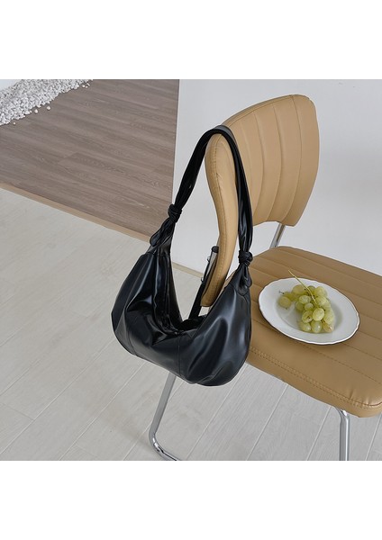 Siyah Fermuarlı Kadın Hobos Çanta Ayarlanabilir Sapanlar Bayan Çanta Pu Deri Yumuşak Orta Kadın Omuz Crossbody Çanta Tüm Satış (Yurt Dışından) indirimleri