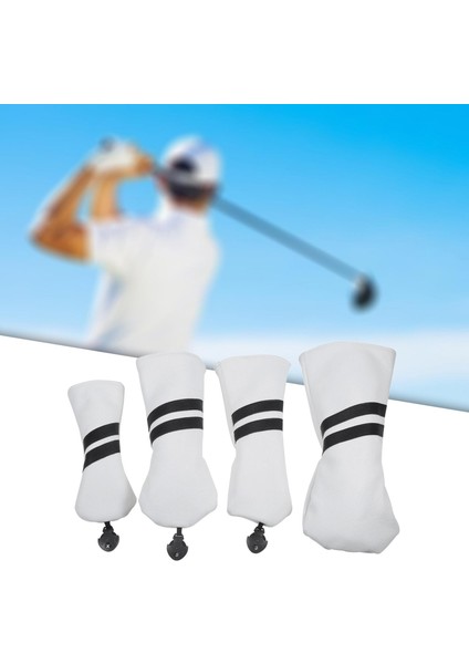 Golf Baş Örtüleri Seti Golf Baş Örtüleri Etiketli Su Geçirmez Kapaklar Driver Woods Beyaz (Yurt Dışından) indirimleri