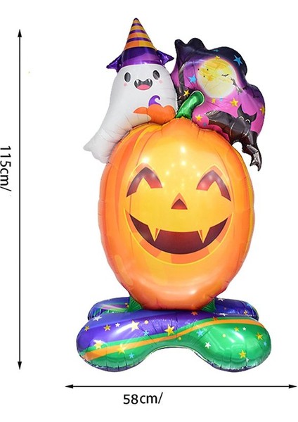 Halloween Korkuluklu ve Hayaletli Balkabağı Mega Folyo Balon 2 Adet fiyatları