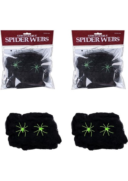 Halloween Suni Pamuk Balack Siyah Renk Örümcek Ağı Seti 40 gr fırsatları