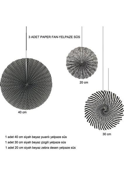 Siyah Renk Halloween 12 Parça Yelpaze Pompon Fener Süsleme Seti Retro fırsatları