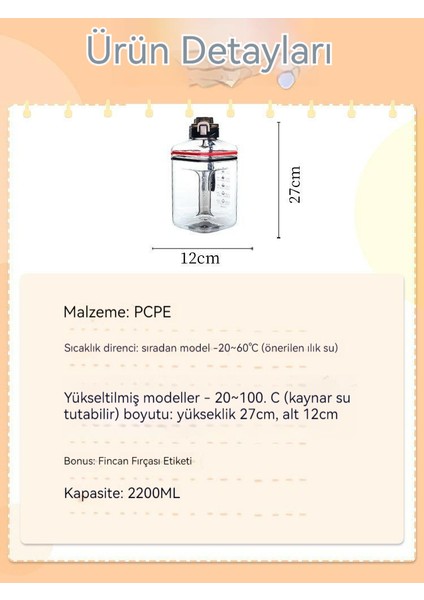 Fitness Su Isıtıcısı 2.2l, Spor Tencere, Büyük Kapasiteli Kova Bardak (Yurt Dışından)