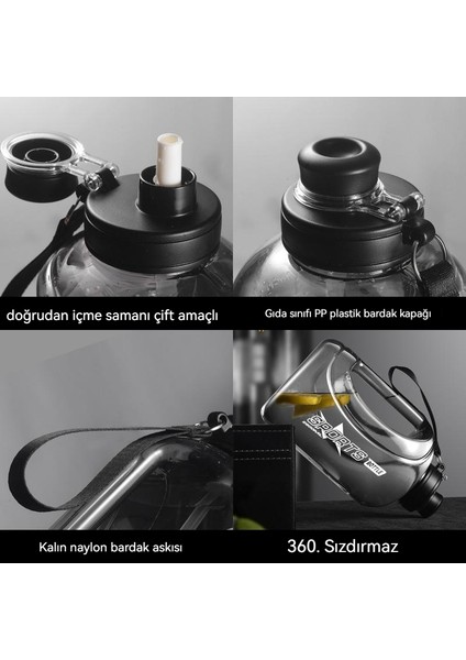 Spor Şişeleri, Plastik Su Şişeleri, Uzay Kapları, Isıya Dayanıklı (Yurt Dışından)