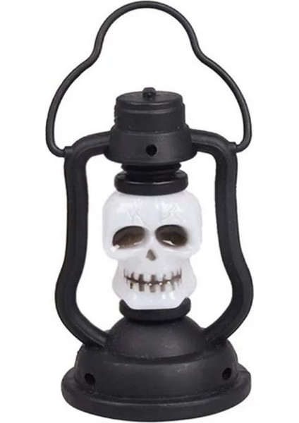 Halloween Karışık Renkli Işıklı Plastik Kurukafa Gaz Lambası Fener 11X6,5 cm 1 Adet modelleri