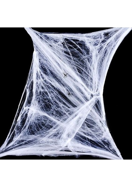 Halloween Suni Pamuk Beyaz Renk Örümcek Ağı Seti 40 gr